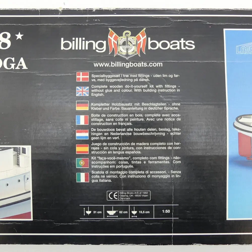 Billing Boats HOGA No.708 Pearl Harbor Tug 1:50 Wooden Model Kit Open Box